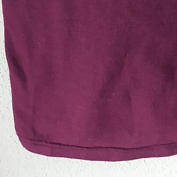 Speechless Dress Baby Doll Shift Sheath Lace Yoke Cap Sleeves Plum Burgundy XL - Picture 6 of 11